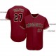 Custom Crimson Black-Khaki Baseball Jersey