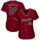 Custom Crimson Black-Khaki Authentic Baseball Jersey