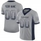 Custom Light Gray Navy-White Mesh Drift Fashion Football Jersey
