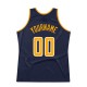 Custom Navy Gold-White Authentic Throwback Basketball Jersey