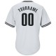 Custom White Black Authentic Throwback Rib-Knit Baseball Jersey Shirt
