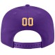Custom Purple Gold-White Stitched Adjustable Snapback Hat
